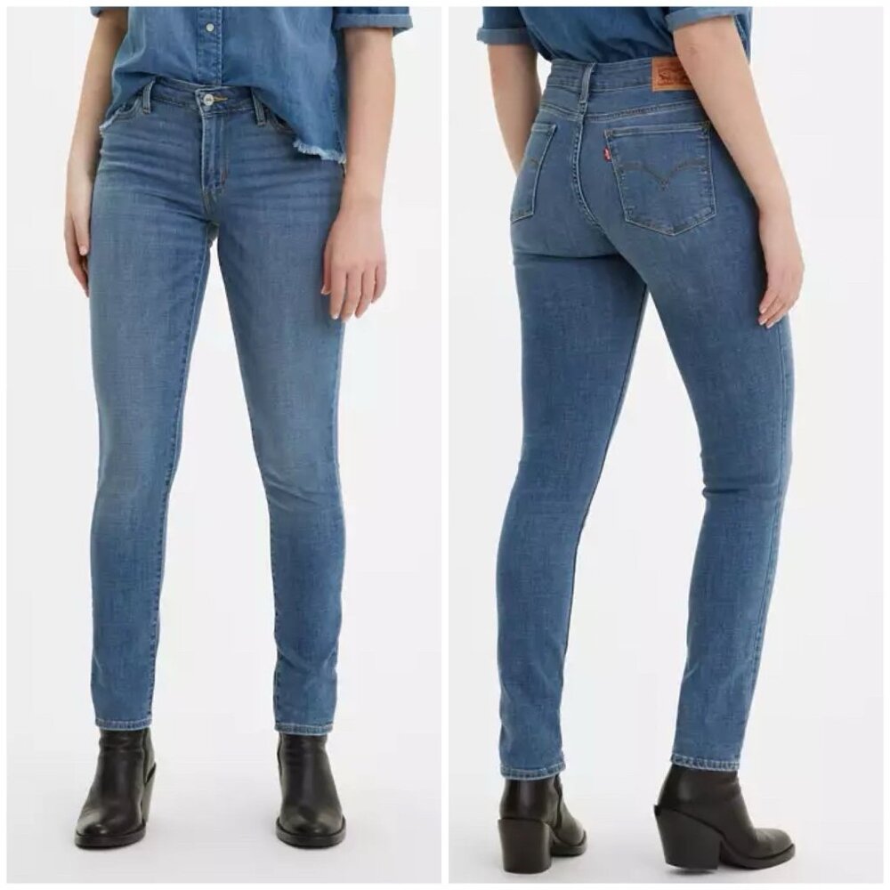Levi’s 711 SKINNY WOMEN'S JEANS Sculpt Soft Medium Wash Blue 25x30 NWT